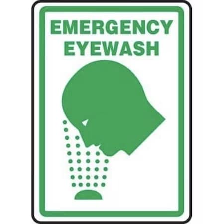 Accuform Emergency Eyewash, Plastic, 14 in x 10 in MFSD509VP